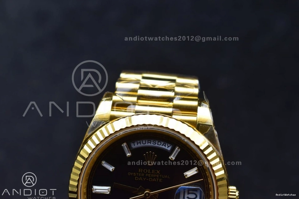 40 Edition VR3255 Dial Weight) Day THBF YG 660 Date (Gain Crystal Bracelet on Best President RelaxedFit 228238 1:1 Black 0727